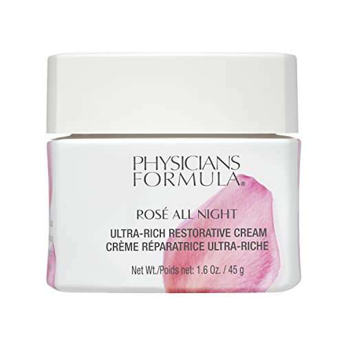 Physicians Formula Rosé All Night Ultra-Rich Restorative Face Cream Anti Aging Wrinkle-Relaxing Restorative   Dermatologist Tested Clinicially Tested