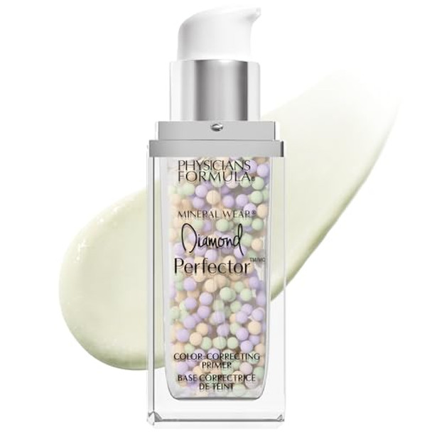 Physicians Formula Mineral Wear Diamond Perfector 3-In-1 Gel-To-Serum Formula With Diamond Dust Mineral Powder Corrects & Brightens Vegan Cruelty   & Talc-  - Color Correcting Primer