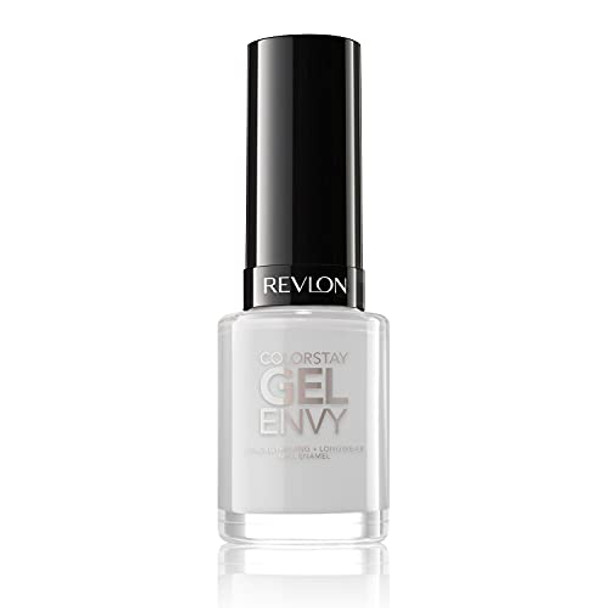 Revlon Colorstay Gel Envy Longwear Nail Polish With Built-In Base Coat & Glossy Shine Finish In Black/Grey 335 Roll The Dice 0.4 Oz