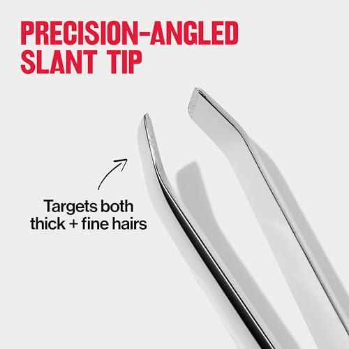 Revlon Multipurpose Hair Removal Tweezer High Precision Slant Tip Tweezers For Men Women & Kids Stainless Steel (Pack Of 1)