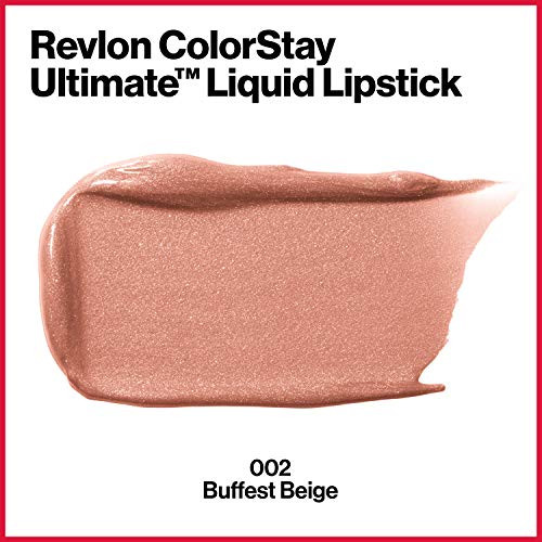 Revlon Colorstay Ultimate Liquid Lipstick Longwear Rich Lip Colors Wears For Up To 24 Hours Satin Finish 020 Buffest Beige 0.1 Fl Oz