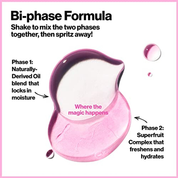 Revlon Photoready Rose Glow Mist Face Primer Prep Hydrate & Refresh Spray With Sheer Coverage Infused With Nourishing Oils And Super Fruit Complex 1.2 Fl Oz