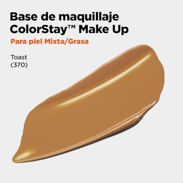 Revlon Colorstay Spf 15 Makeup Foundation For Combination/Oily Skin Toast 1 Fl Oz