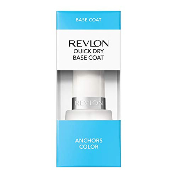 Revlon Base Coat Nail Polish Quick Dry Nail Polish Chip Resistant & Longwear Formula High Shine Finish Quick Dry Base Coat Clear 0.5 Fl Oz