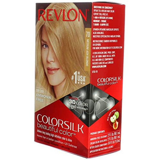Revlon Colorsilk Haircolor Medium Ash Blonde 10 Ounces (Pack Of 3) Revlon Colorsilk Haircolor Medium Ash Blonde 10 Ounces (Pack Of 3)