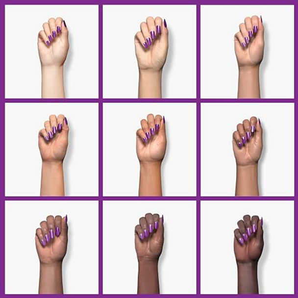 Revlon Colorstay Gel Envy Longwear Nail Polish With Built-In Base Coat & Glossy Shine Finish In Plum/Berry 415 What Happens In Vegas 0.4 Oz