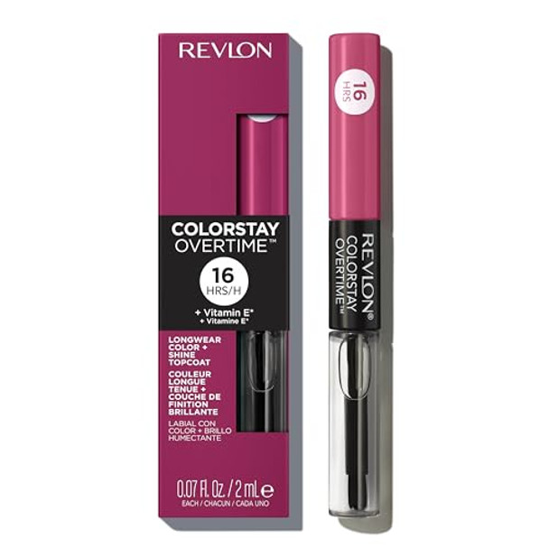 Revlon Liquid Lipstick With Clear Lip Gloss Colorstay Overtime Lipcolor Dual Ended With Vitamin E 260 Perennial Plum 0.07 Fl Oz Revlon Liquid Lipstick With Clear Lip Gloss Colorstay Overtime Lipcolor Dual Ended With Vitamin E 260 Perennial Plum 0.07 Fl Oz