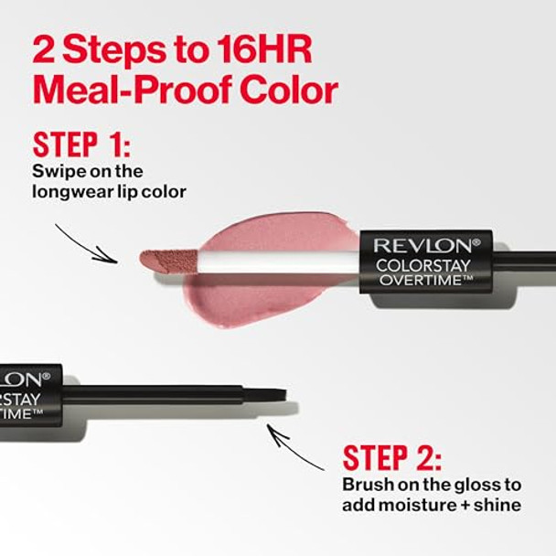 Revlon Liquid Lipstick With Clear Lip Gloss Colorstay Overtime Lipcolor Dual Ended With Vitamin E 270 Relentless Raisin 0.07 Fl Oz Revlon Liquid Lipstick With Clear Lip Gloss Colorstay Overtime Lipcolor Dual Ended With Vitamin E 270 Relentless Raisin 0.07 Fl Oz