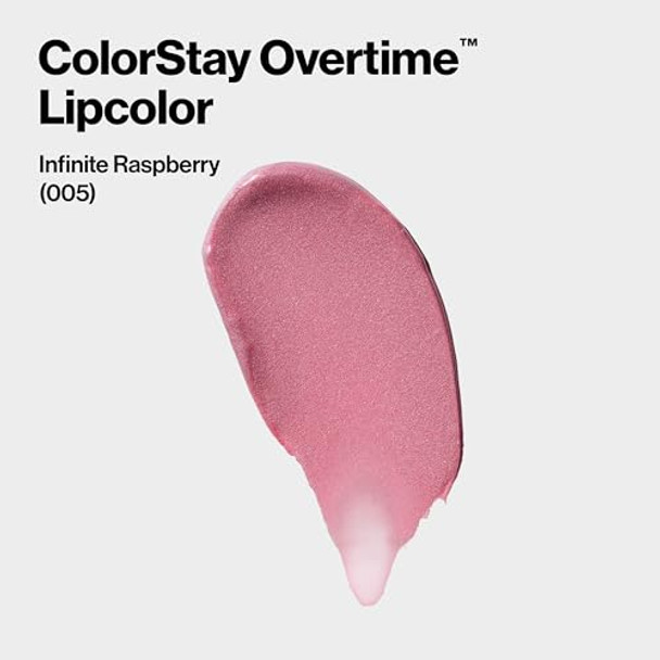 Revlon Liquid Lipstick With Clear Lip Gloss Colorstay Overtime Lipcolor Dual Ended With Vitamin E 005 Infinite Raspberry 0.07 Fl Oz