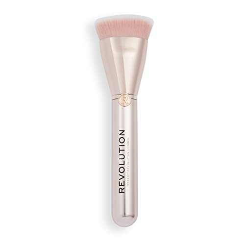 Revolution Beauty London Create Defining Contour Brush (R10) Makeup Applicator For Blush Bronzers & Highlighter Cream Or Powder Contours Vegan & Cruelty-