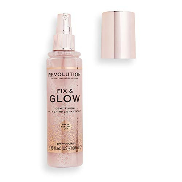 Makeup Revolution Fix & Glow Fixing Spray Illuminating & Hydrating Vegan & Cruelty-  3.38 Fl Oz