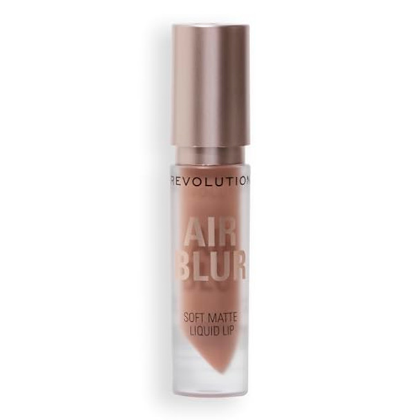 Revolution Beauty London Air Blur Matte Liquid Lipstick Long-Lasting Lip Color Face Makeup Vegan & Cruelty-  Siren Brown Nude 0.11 Fl Oz
