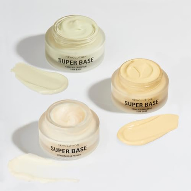 Revolution Beauty London Superbase Color Correcting Green Makeup Primer Hydrating Face Primer Helps Even Skin Tone Vegan & Cruelty-  0.84 Fl Oz