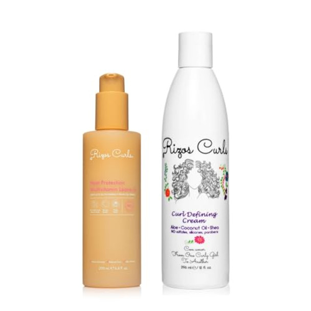 Rizos Curls Heat Protection Multivitamin Leave-In And Curl Defining Cream
