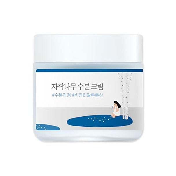 Round Lab Birch Juice Moisturizing Cream 2.7 Fl Oz 48-Hour Deep Hydrating Face Moisturizer With Birch Sap & Vita Hyaluronic Acid For Acne-Prone Skin Reduces Sebum Oil Blackheads Korean Skin Care