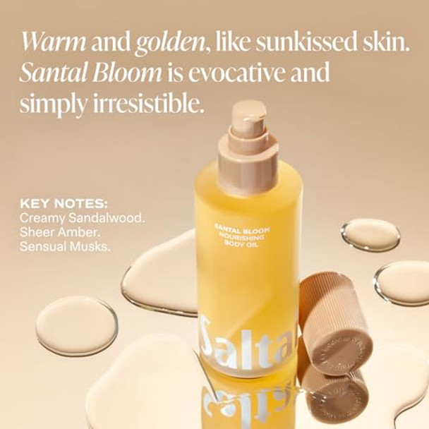 Saltair Body Oil. Luxurious Santal Bloom After Shower And Bath Oil Moisturizer & Deodorant Santal Bloom 2 Pack Bundle
