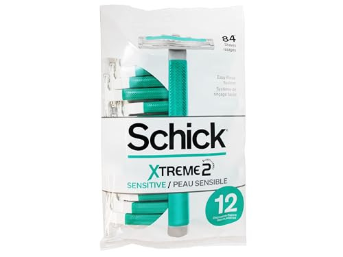 Schick Slim Twin St 2 Disposable Razors For Men Sensitive Skin Shaving Razor 12 Count