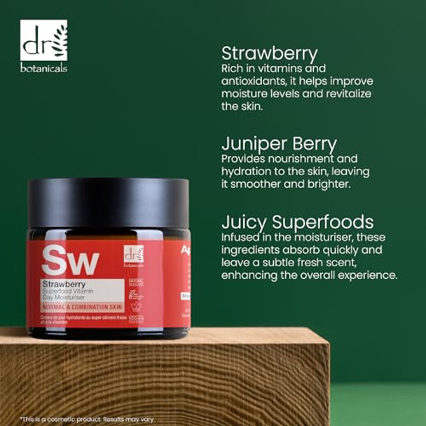 Dr Botanicals The Apothecary Collection Strawberry Superfood Vitamin C Day Moisturizer (2.02 Fl Oz)