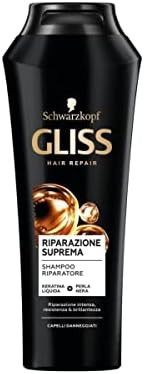 Gliss Schwarzkopf Shampoo Riparazione Suprema 8.4 Fl Oz Made In Italy [Italian Import]