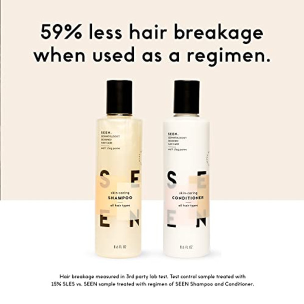 Seen Magic Serum Shampoo & Deeper Conditioner- Non-Comedogenic & Sulfate- Hair Bundle- Dermatologist-Developed - Safe For Sensitive Skin