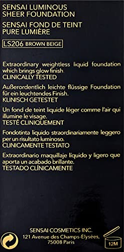 Sensai Luminous Sheer Foundation Spf15 30Ml 206 Brown Beige