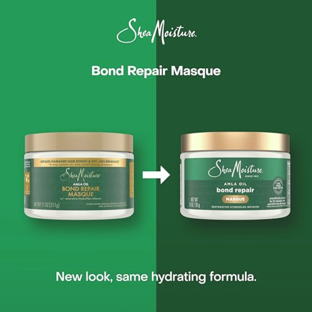 Sheamoisture Bond Repair Masque Amla Oil Deeply Moisturizes And Visibly Repairs Damage With Hydroplex Technology And Amla Oil For Stronger Hair With Restorative Hydroplex Infusion 11 Oz