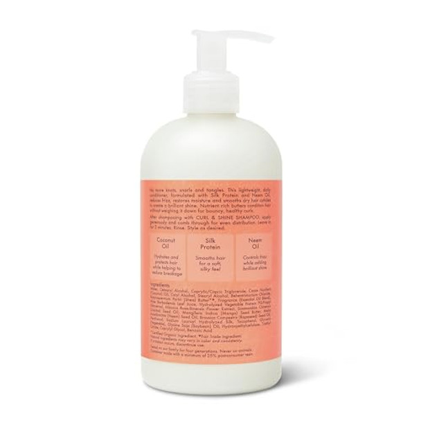 Sheamoisture Curl & Shine Conditioner Coconut & Hibiscus For Thick Curly Hair To Moisturize & Soften 13 Oz