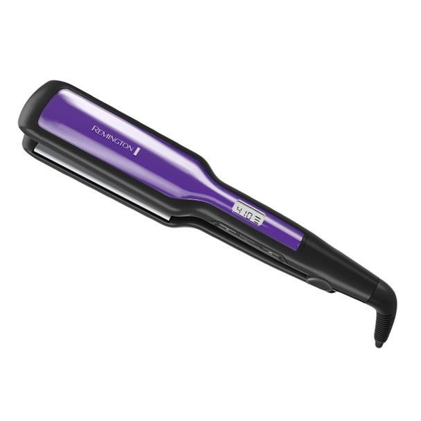 Remington S5520 1 ' Anti-Static Flat Iron with Floating Ceramic Plates and Digital Controls, Hair Straightener, Purple