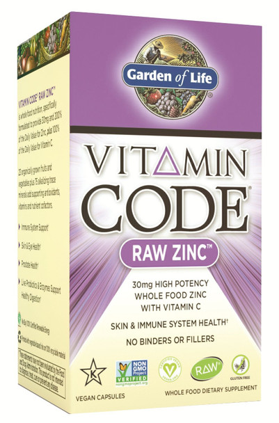 Garden Of Life Vitamin Code Raw Zinc, 60 Capsules (2 pack)