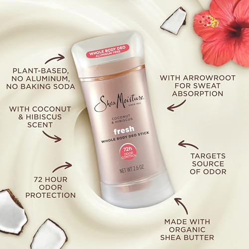 Sheamoisture Whole Body Deodorant Stick 72H Odor Control Fresh Aluminum 2.6 Oz