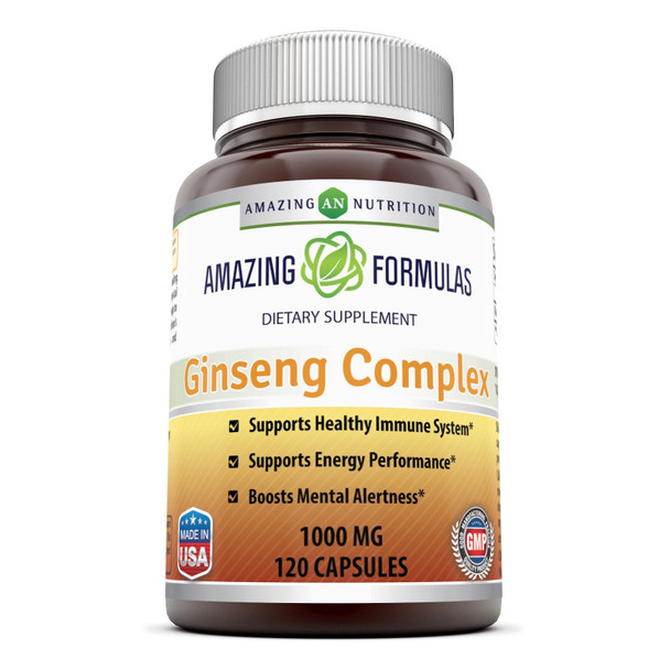 Amazing Formulas Ginseng Complex 1000mg 120 Capsules