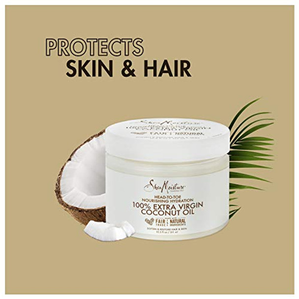 Sheamoisture Head-To-Toe Nourishing Hydration For Dry Skin 100% Virgin Coconut Oil Paraben Skin Care 10.5 Oz