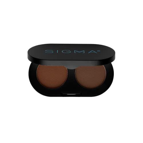 Sigma Beauty Color + Shape Brow Powder Duo - Eye Brow Palette For Natural Defined Brows - Dark And Light Brow Powder To Tint And Highlight - Vegan Paraban Sulfate Brow Make Up - Light