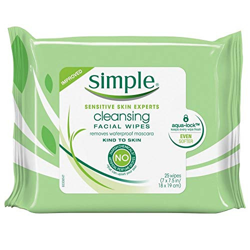 Simple Cleansing Facial Wipes 25 Each (Pack Of 10)