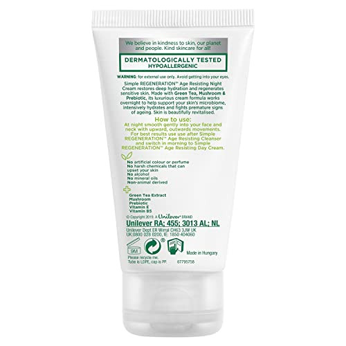 Simple Regeneration Age Resisting Night Cream (50Ml)