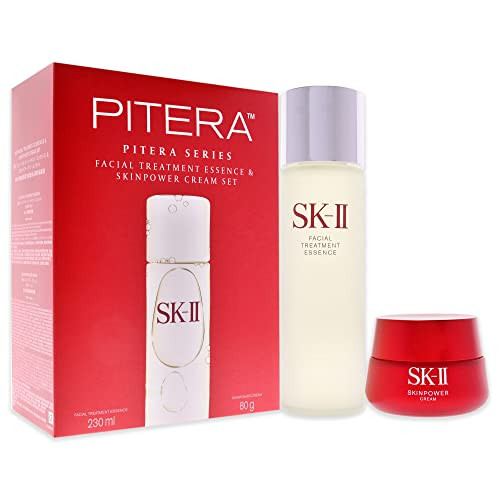 美容液 SK-II SKINPOWER CREAM DUO SET Sk-Ii Facial Treatment Essence And Skinpower Cream Set Unisex 2 Pc