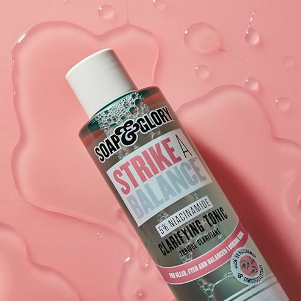 Soap & Glory Strike A Balance Niacinamide Clarifying Skin Toner - Facial Toner For Rebalanced & Refreshed Skin - 5% Niacinamide Toner With Cimicifuga Root - Exfoliating Face Toner (200Ml) Soap & Glory Strike A Balance Niacinamide Clarifying Skin Toner - Facial Toner For Rebalanced & Refreshed Skin - 5% Niacinamide Toner With Cimicifuga Root - Exfoliating Face Toner (200Ml)