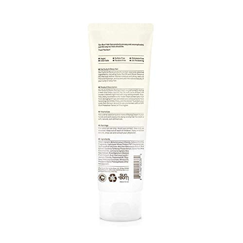 Sun Bum Curls And Waves Styling Cream For Curly Hair Curl Defining Cream Frizz Control Paraben Sulfate 5 Ounce 2 Count