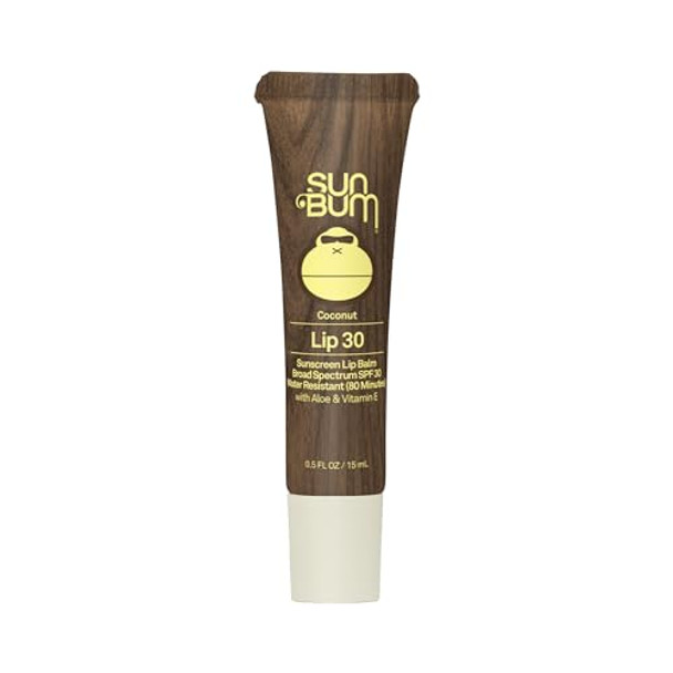 Sun Bum Spf 30 Lip Balm Sunscreen Broad Spectrum Moisturizing Sunblock With Aloe & Vitamin E Hawaii 104 Act Compliant (Octinoxate & Oxybenzone ) 0.5 Oz