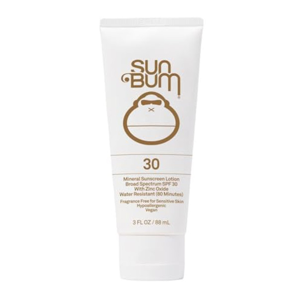 Sun Bum Mineral Spf 30 Sunscreen Body Lotion Broad Spectrum Moisturizing Facial Sunblock With Vitamin E Vegan And Hawaii 104 Act Compliant (Octinoxate & Oxybenzone ) Travel Friendly 3 Oz