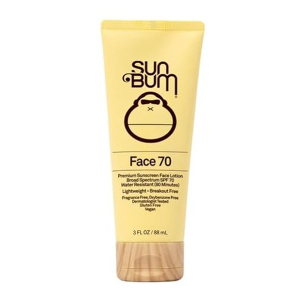 Sun Bum Original Spf 70 Sunscreen Face Lotion Broad Spectrum Moisturizing Facial Sunblock With Vitamin E Travel Friendly 3 Oz