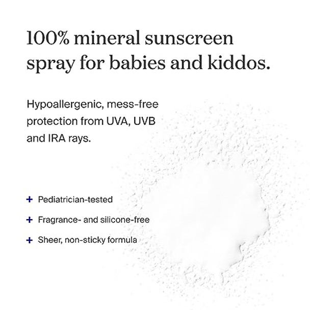 Supergoop Sunnyscreen 100% Mineral Spray Spf 50 3.4 Fl Oz - Face & Body Sunscreen For Babies & Kids - 100% Non-Nano Mineral Formula - Pediatrician Tested Hypoallergenic Fragrance & Silicone