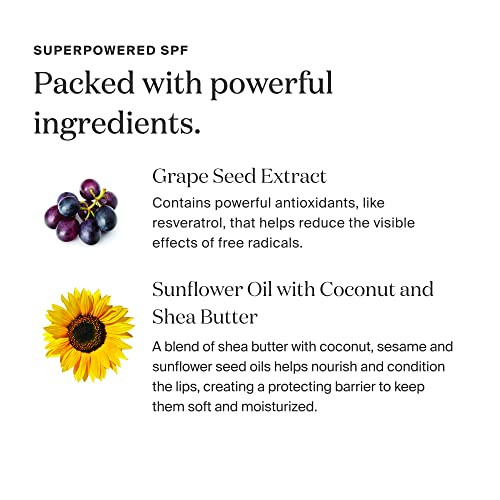 Supergoop Lipscreen Shine SPF 40 0.34 fl oz - Water-Resistant Clear Lip Gloss - Broad Spectrum SPF Lip Balm with Grape Seed Extract Sunflower Seed Oil & Kelp Extract - Non-Sticky Formula