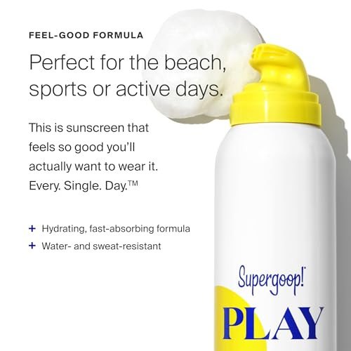 Supergoop Play Body Mousse Spf 50 With Blue Sea Kale - 3 Oz Pack Of 2 - Broad Spectrum Whipped Sunscreen For Sensitive Skin - Fun To Apply - Great For Active Days