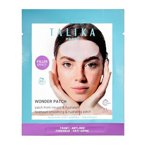 Talika Wonder Patch - Smoothing Forehead Patch For Hydrated Smooth And Firm Skin. Natural Biocellulose Mask For All Skin Types With Hyaluronic Acid