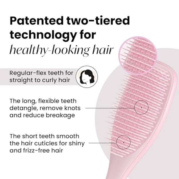 Tangle Teezer Hair Detangler Spray & Ultimate Detangler Hairbrush Duo With Sulfate- Spray & Millennial Pink Brush For All Hair Types