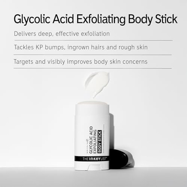The Inkey List Glycolic Acid Exfoliating Body Stick 45G Multiple Concerns One Targeted Solution Delivers Deep Effective Exfoliation Fragrance Suitable For All Skin Types