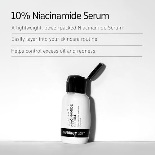 The Inkey List 10% Niacinamide Serum Lightweight Oil Control Serum Helps With Blemishes And Appearance Of Redness Hydrating 1% Hyaluronic Acid 30Ml 1 Fl Oz