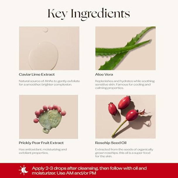 Trilogy Aha Resurfacing Serum With Lime Pearl & Rosehip Oil 1.0 Fl Oz