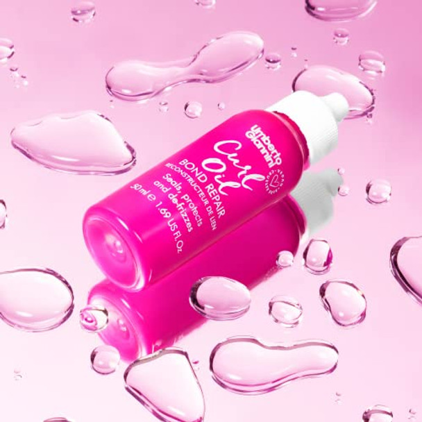Umberto Giannini Curl Oil Bond Repair 1.6 Fl Oz - Defrizz And Repair Hair Oil For 2A-4C Curly Wavy & Coily Hair - Vegan & Cruelty-